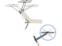 Set di 2 lettini prendisole pieghevoli "Lazy" - Con parasole - Beige