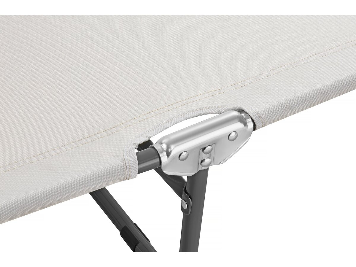 Set di 2 lettini prendisole pieghevoli "Lazy" - Con parasole - Beige