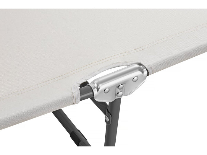 Set di 2 lettini prendisole pieghevoli "Lazy" - Con parasole - Beige