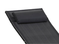 Set di 2 lettini prendisole Beauty "Phoenix" in alluminio Nero