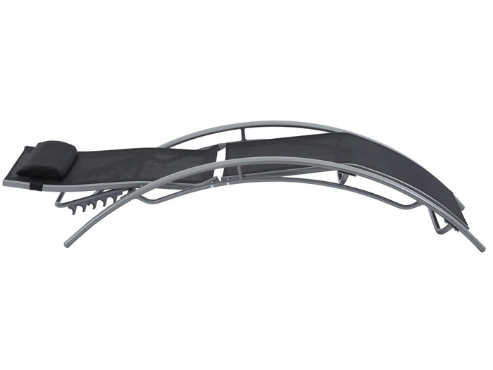 2 lettini in alluminio Beauty - PHOENIX - Nero - set di 2