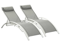 2 lettini in alluminio Beauty - PHOENIX - Grigio - set di 2