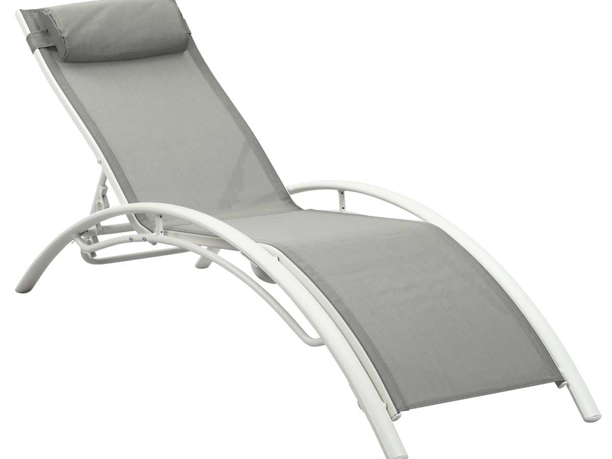 2 lettini in alluminio Beauty - PHOENIX - Grigio - set di 2