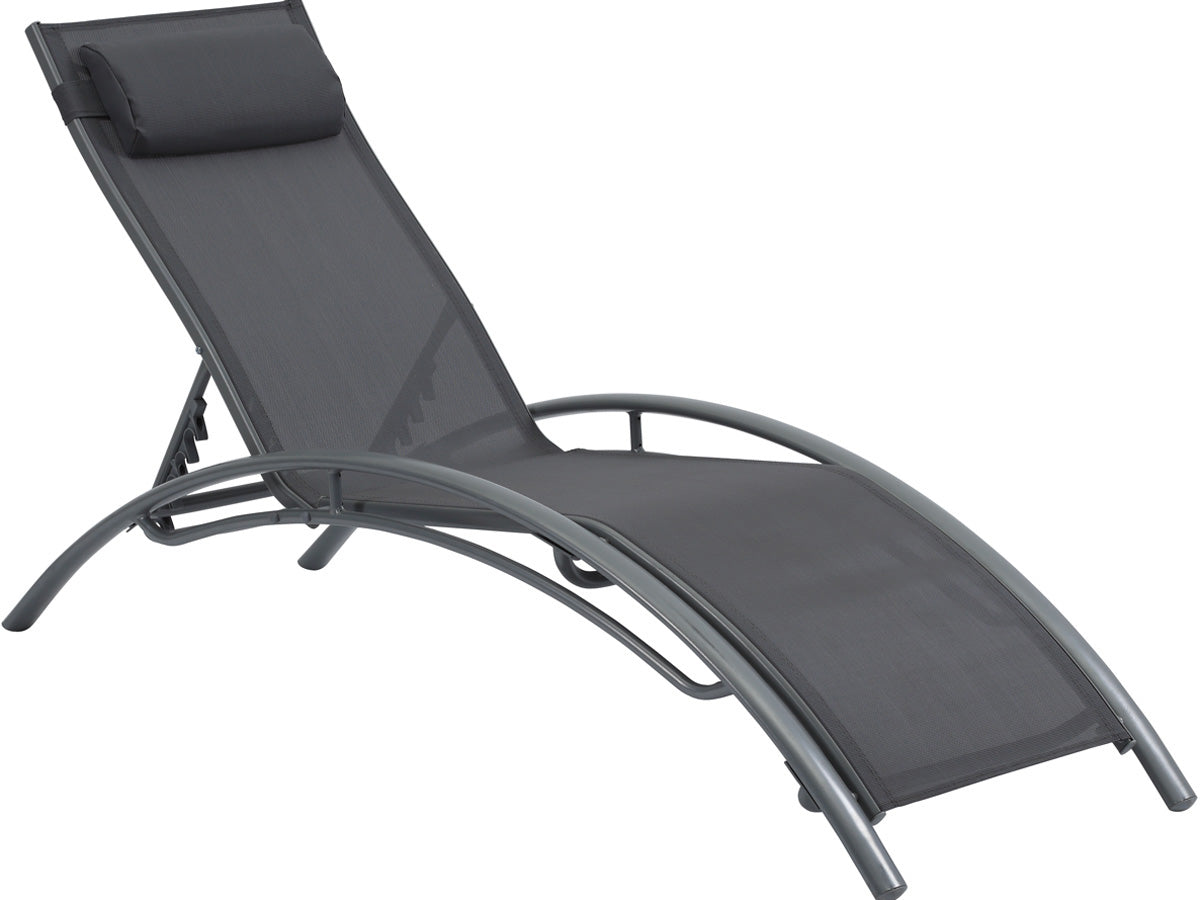 2 lettini in alluminio Beauty - PHOENIX - Grigio scuro / Argentato - set di 2