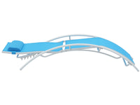 2 lettini in alluminio Beauty - PHOENIX - Blu - seti di 2