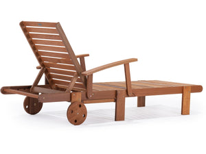 2 lettini pieghevoli in legno esotico TOKYO - MAPLE - Acero