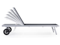 2 Lettini in alluminio e textilene BELLA - Phoenix - Grigio