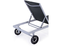 2 Lettini in alluminio e textilene BELLA - Phoenix - Grigio