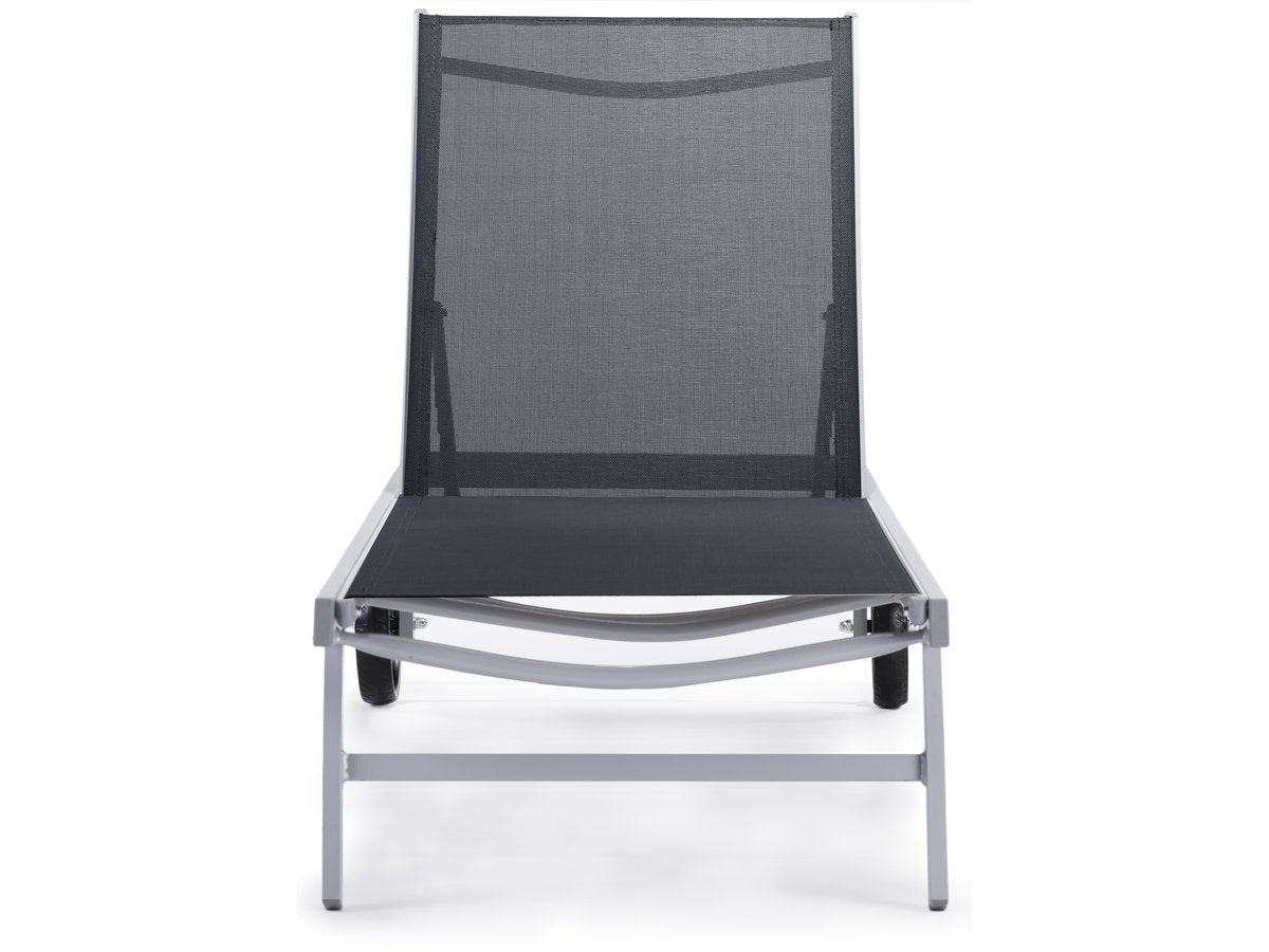 2 Lettini in alluminio e textilene BELLA - Phoenix - Grigio