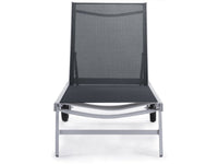 2 Lettini in alluminio e textilene BELLA - Phoenix - Grigio