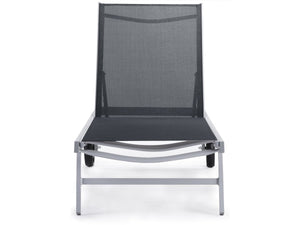 2 Lettini in alluminio e textilene BELLA - Phoenix - Grigio