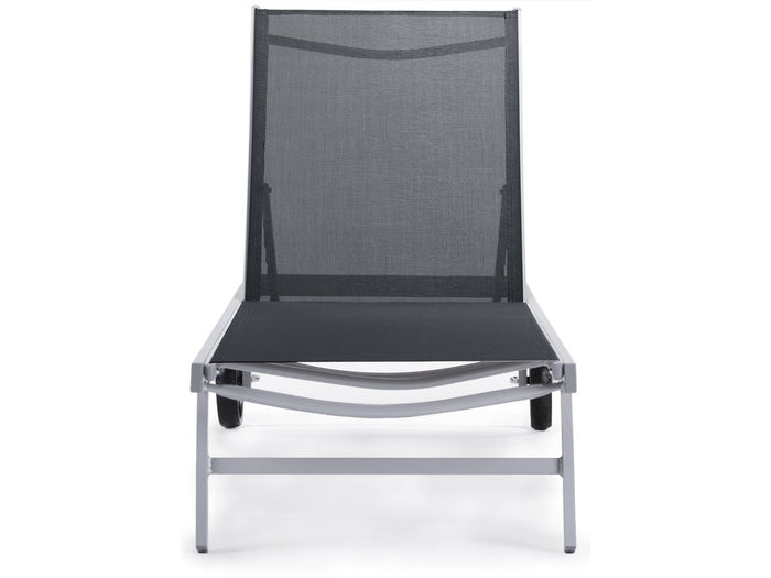 2 Lettini in alluminio e textilene BELLA - Phoenix - Grigio