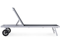 2 Lettini in alluminio e textilene BELLA - Phoenix - Grigio