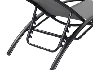 2 lettini in alluminio Beauty - PHOENIX - Grigio scuro / Nero - set di 2