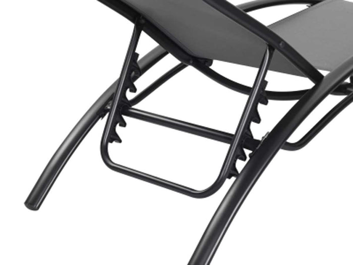 2 lettini in alluminio Beauty - PHOENIX - Grigio scuro / Nero - set di 2