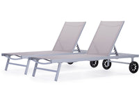 2 Lettini in alluminio e textilene BELLA - Phoenix - Talpa