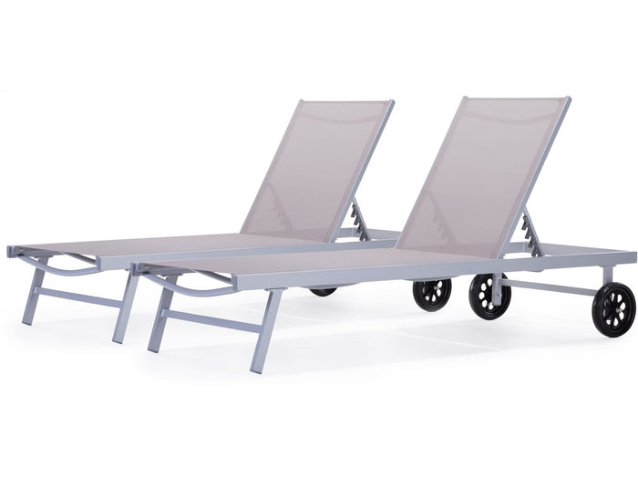 2 Lettini in alluminio e textilene BELLA - Phoenix - Talpa