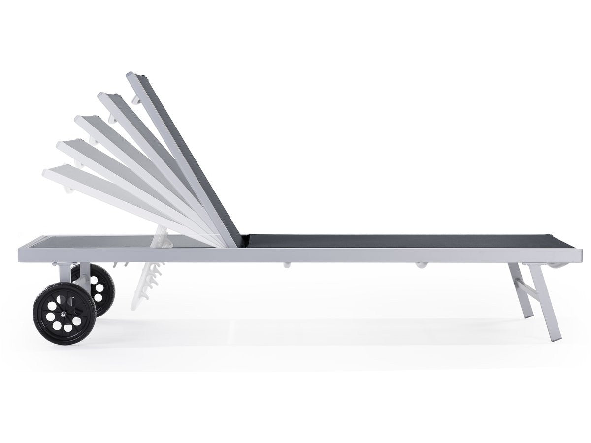 Lettino in alluminio e textilene BELLA - Phoenix - Grigio