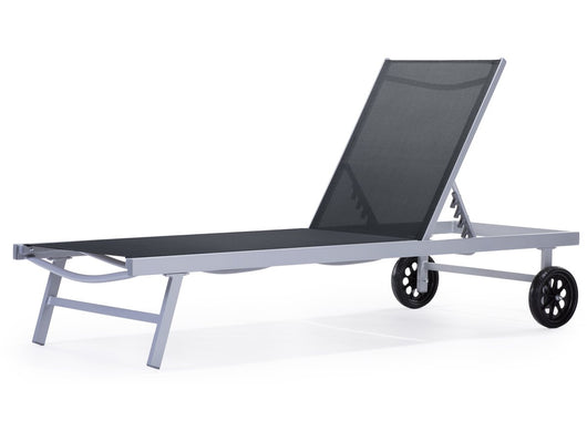 Lettino in alluminio e textilene BELLA - Phoenix - Grigio