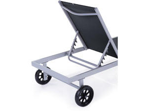 Lettino in alluminio e textilene BELLA - Phoenix - Grigio