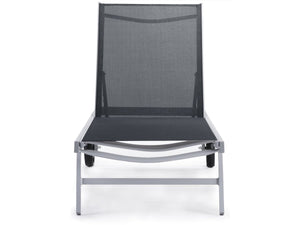 Lettino in alluminio e textilene BELLA - Phoenix - Grigio