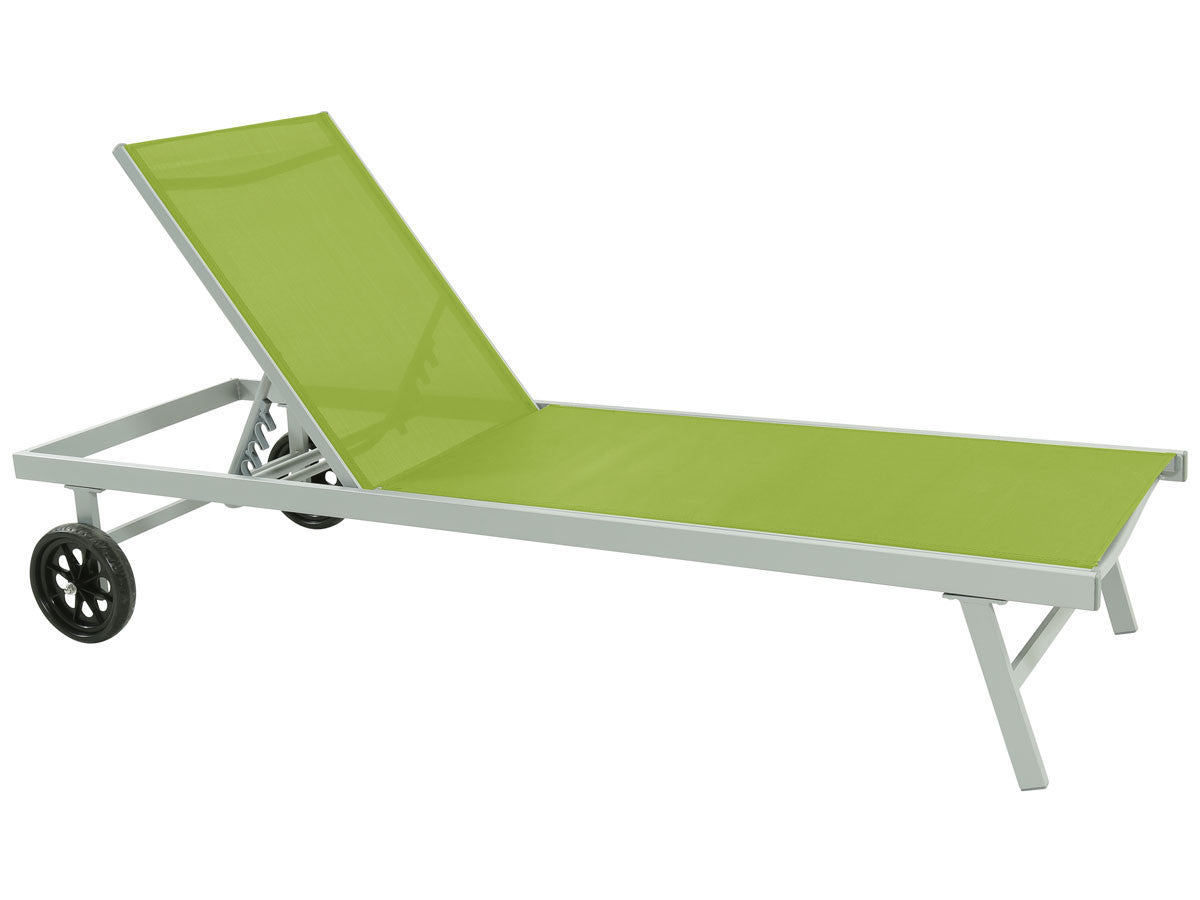 Lettino in alluminio e textilene BELLA - Phoenix - Verde