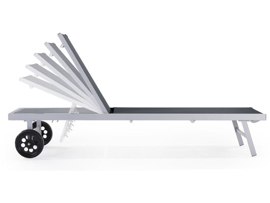 Lettino in alluminio e textilene BELLA - Phoenix - Grigio