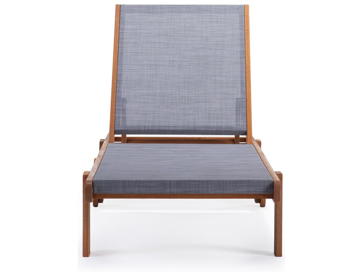 Sdraio in legno esotico "Saïgon" - Maple - Grigio - Set di 4