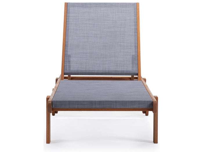 Sdraio in legno esotico "Saïgon" - Maple - Grigio - Set di 4