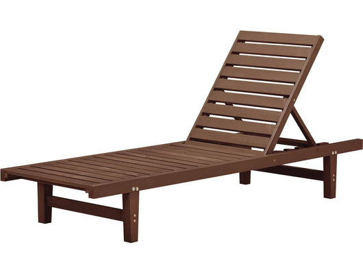 Lettino in legno "Rawai" - Marrone