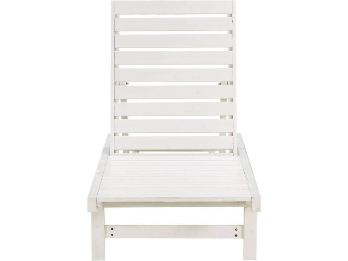 Lettino da sole in legno "Rawai" - Bianco