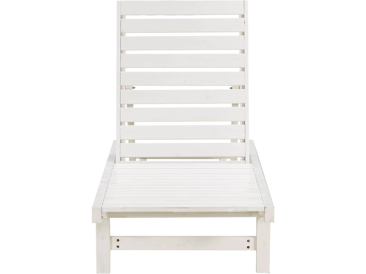 Lettino da sole in legno "Rawai" - Bianco