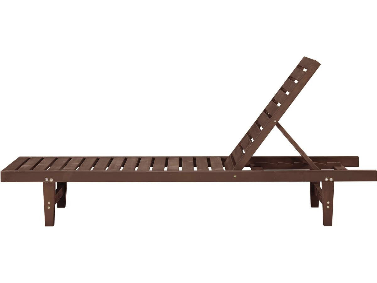 Lettino in legno "Rawai" - Marrone