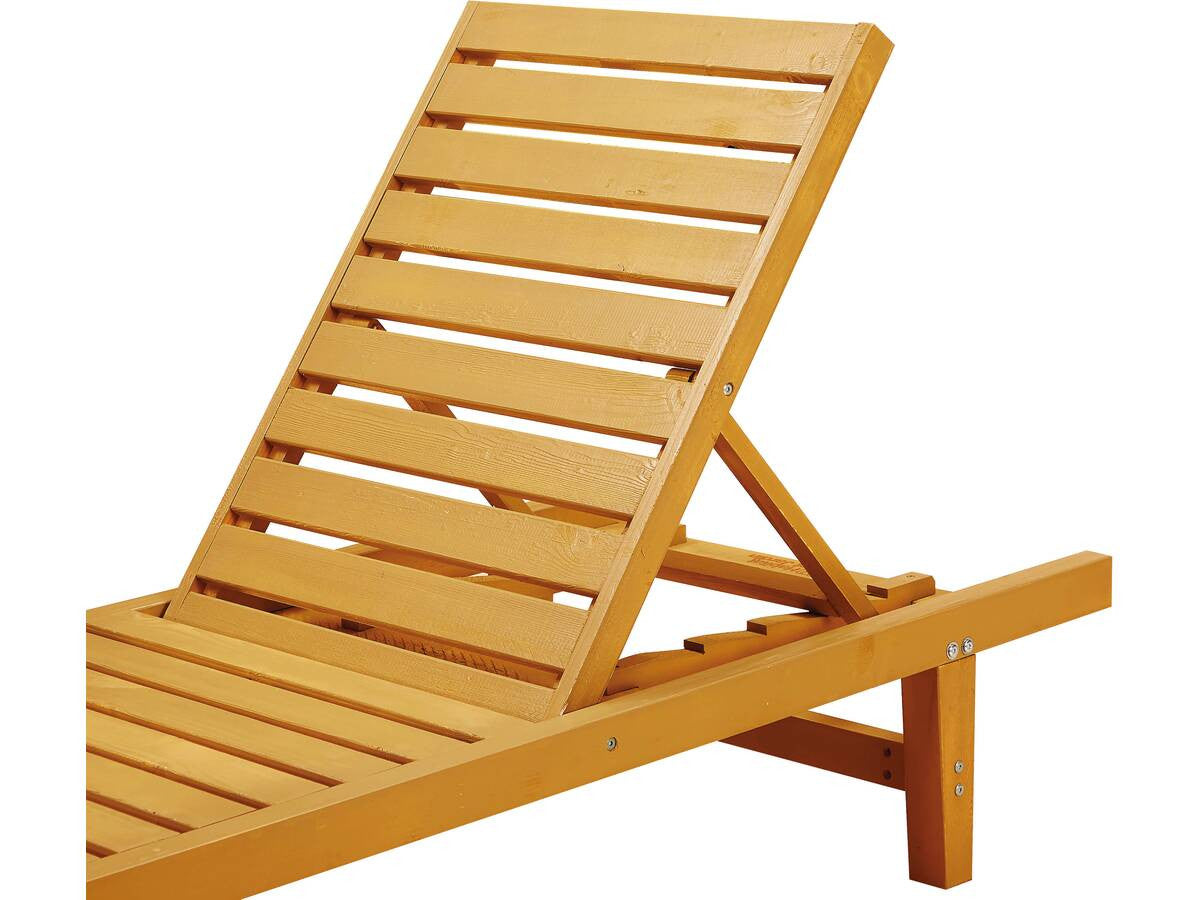 Lettino in legno "Rawai" - Marrone chiaro