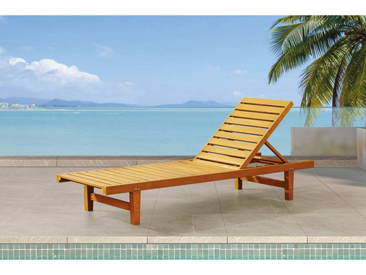 Lettino in legno "Rawai" - Marrone chiaro