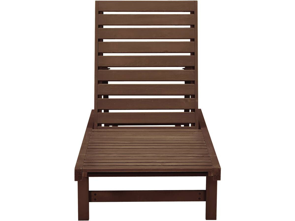 Lettino in legno "Rawai" - Marrone