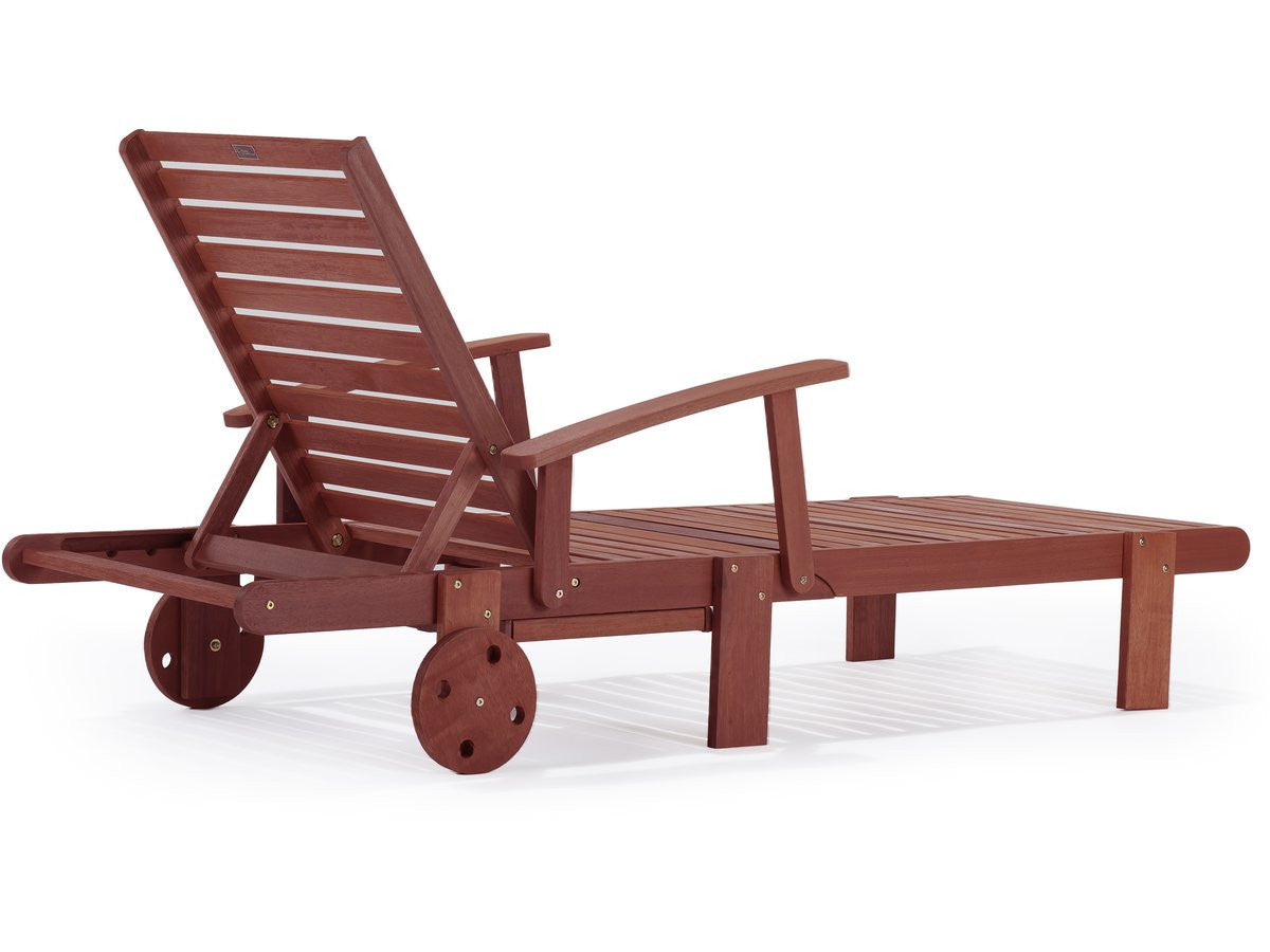 2 lettini pieghevoli in legno esotico TOKYO - MAHOGANY - Mogano