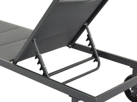 Sdraio trapuntato in textilene e alluminio "Bella" - Phoenix - Grigio scuro