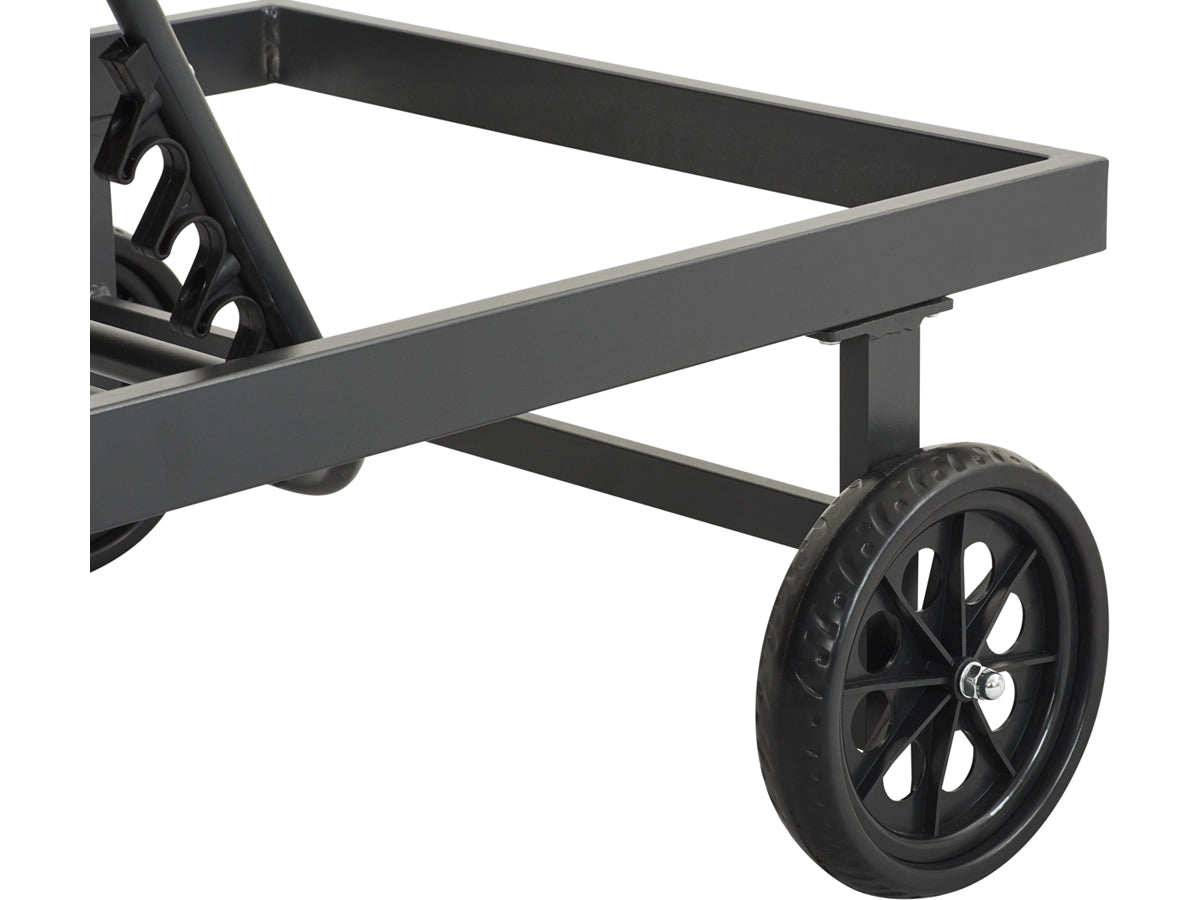 Sdraio trapuntato in textilene e alluminio "Bella" - Phoenix - Grigio scuro