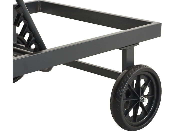 Sdraio trapuntato in textilene e alluminio "Bella" - Phoenix - Grigio scuro