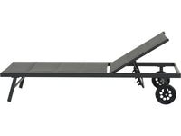 Sdraio trapuntato in textilene e alluminio "Bella" - Phoenix - Grigio scuro