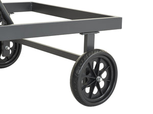 Lettino trapuntato in textilene e alluminio "Bella" - Phoenix - Taupe