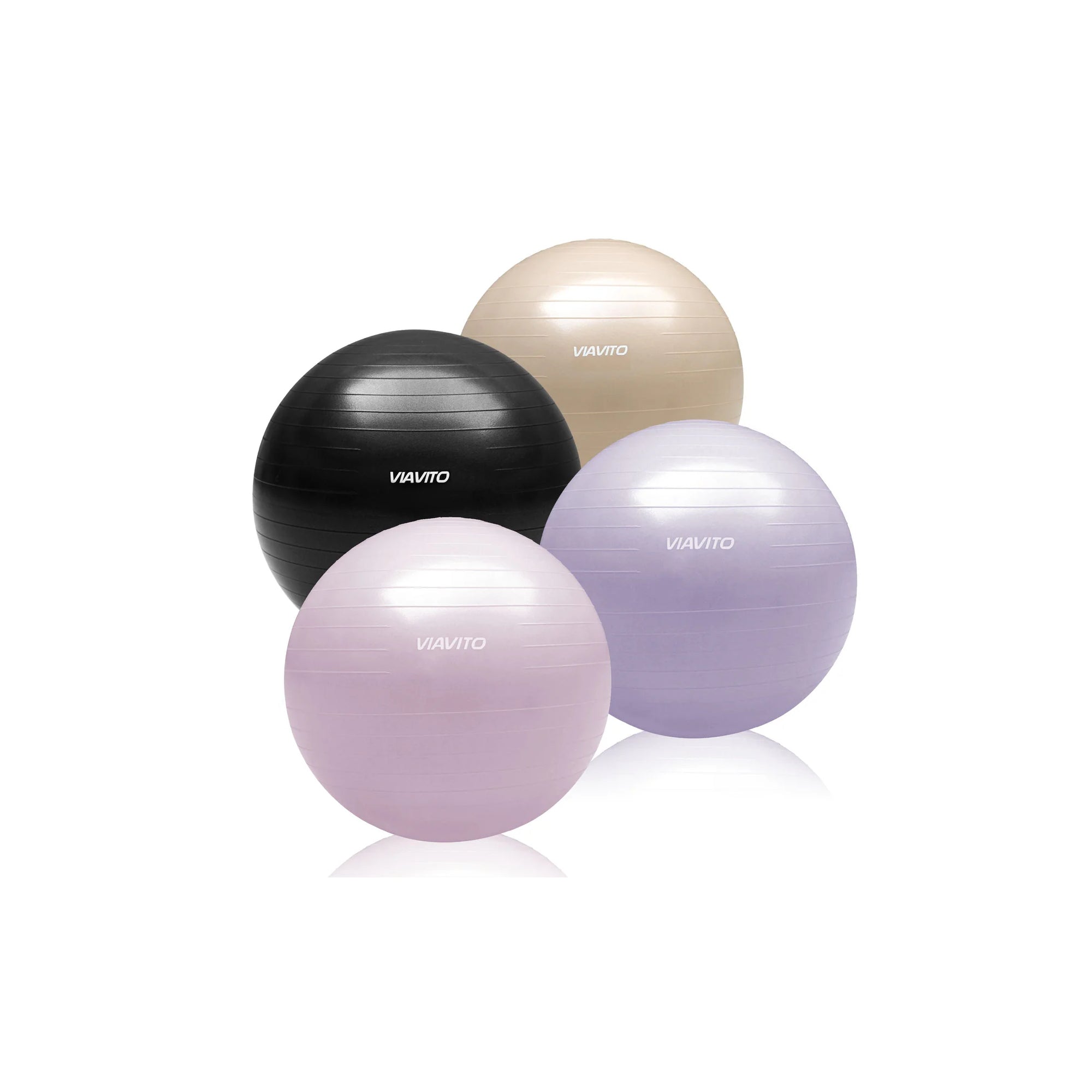 Palla da ginnastica - Viavito - 65 cm - Antiscoppio - Beige