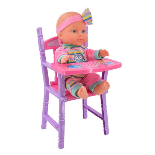 Trade Shop - Bambola Amore Mio Seggiolone Bambolotto Giocattolo Bambini Con Accessori Gioco         