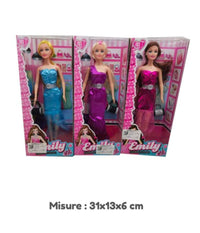 Bambola Emily Fashion Alla Moda Con Abito Colorato Giocattolo Per Bambine Età  3+         