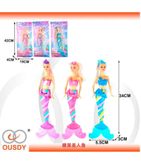 Bambola Muneca Sirenetta Principessa Del Mare Super Colorata Per Bambine Di 3+         