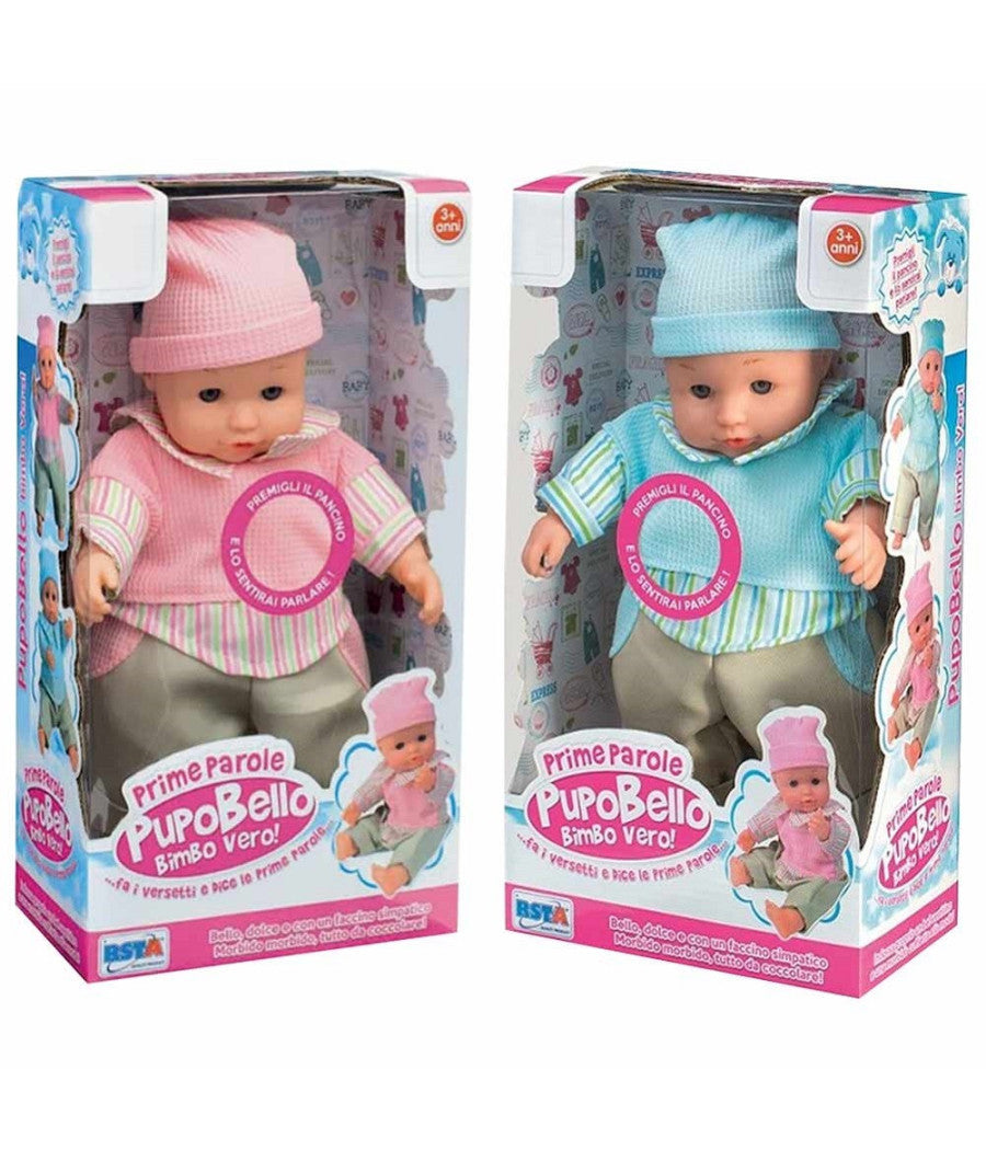 Bambola Pupo Bello Bimbo Vero Prime Parole Parla E Fa Versi 30cm Per Bambina         