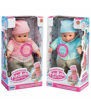 Bambola Pupo Bello Bimbo Vero Prime Parole Parla E Fa Versi 30cm Per Bambina         
