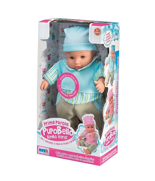Bambola Pupo Bello Bimbo Vero Prime Parole Parla E Fa Versi 30cm Per Bambina         