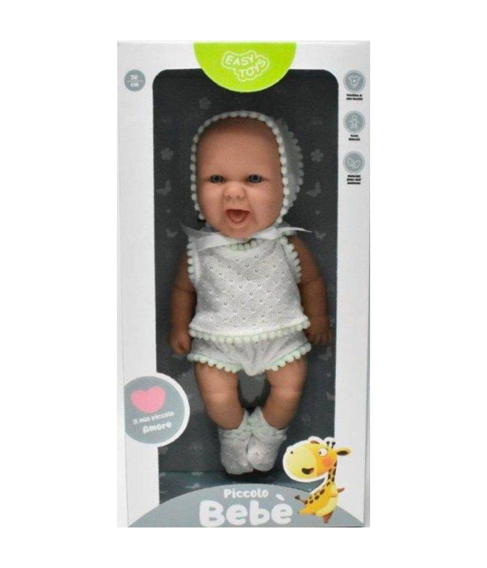 Bambolotto In Scatola Piccolo Bebè Gioco Bambini 3+ Con Vestiti E Cuffia 30 Cm         